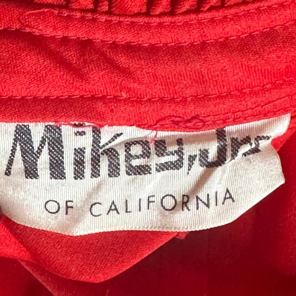Vintage Mikey Jr California Red Prairie Maxi Dress Ruffle Lace Embroidery XS - Picture 5 of 7